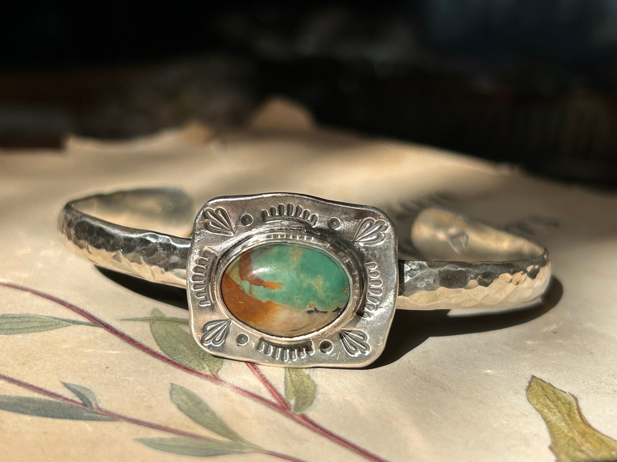Stone Cuff (Royston Turquoise)