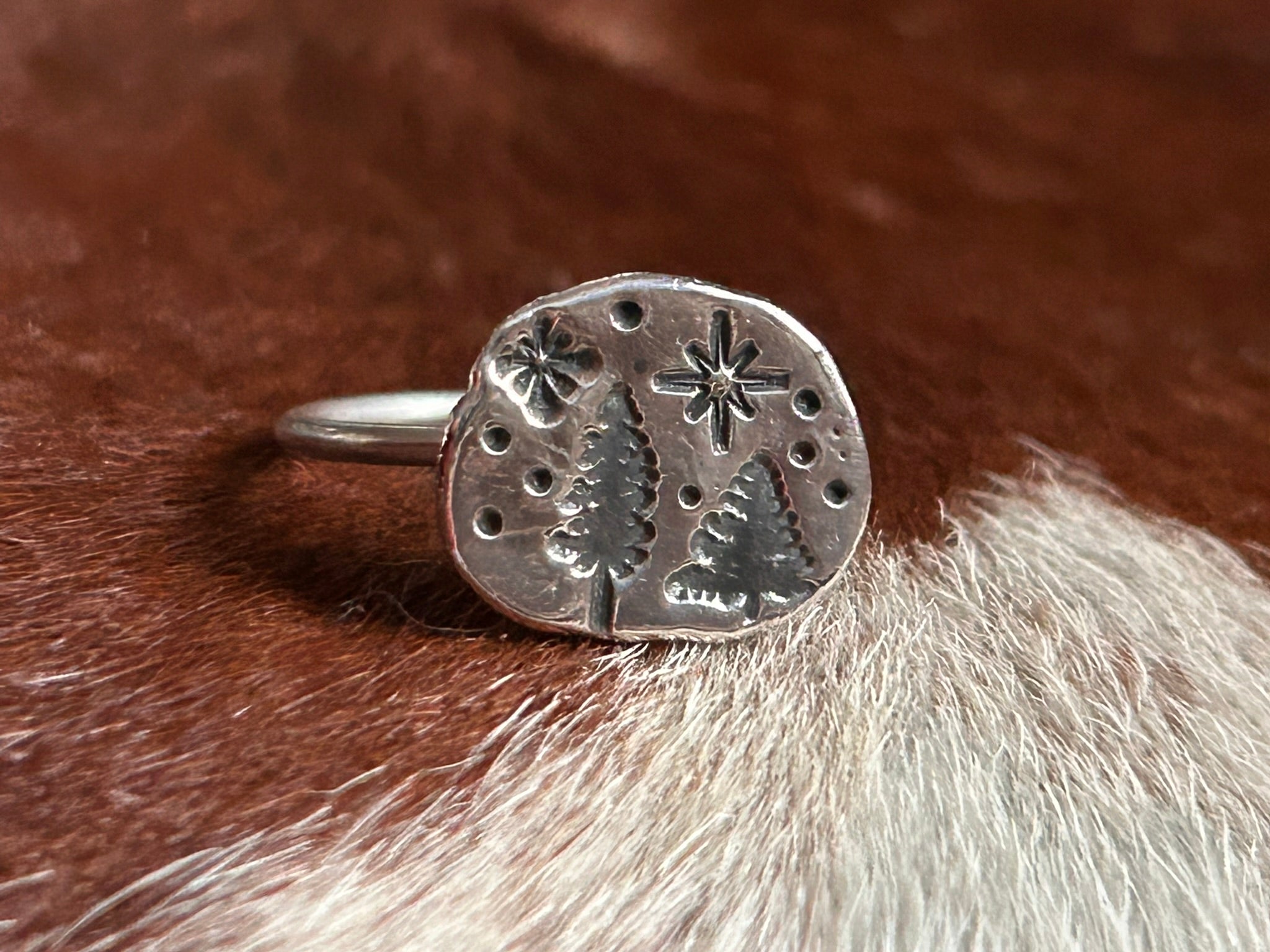 Recycled Sterling Silver Stamped Rings