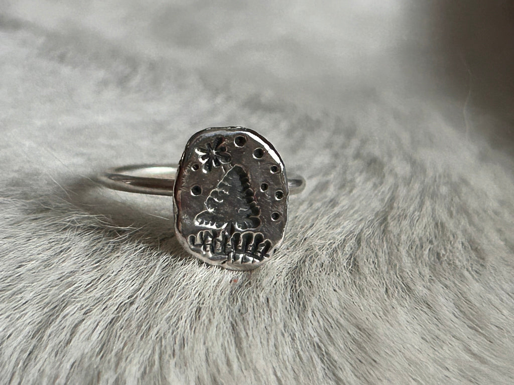 Recycled Sterling Silver Stamped Rings