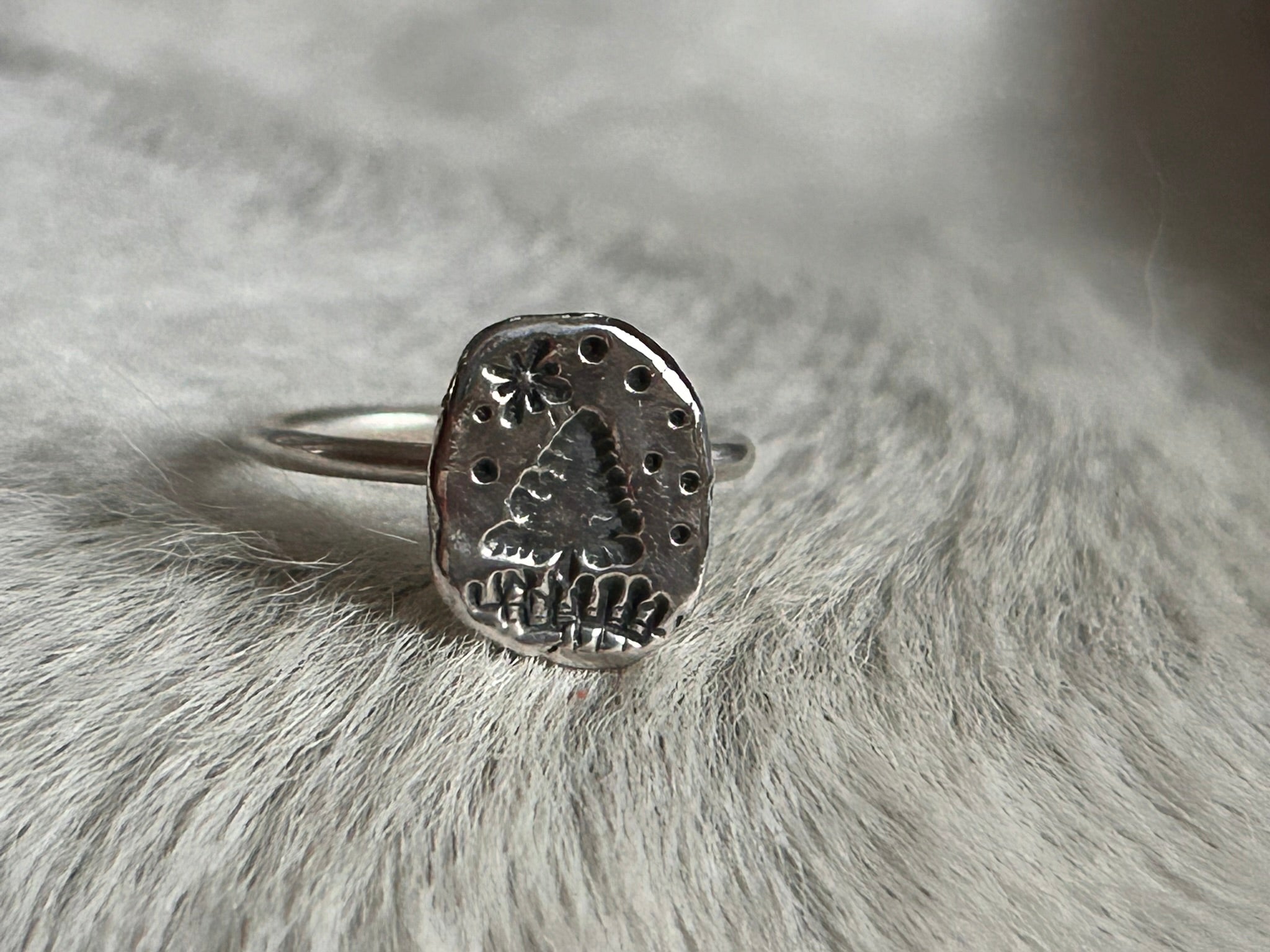 Recycled Sterling Silver Stamped Rings