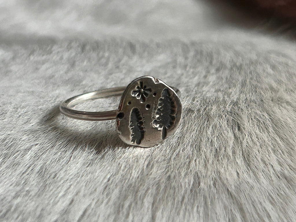 Recycled Sterling Silver Stamped Rings