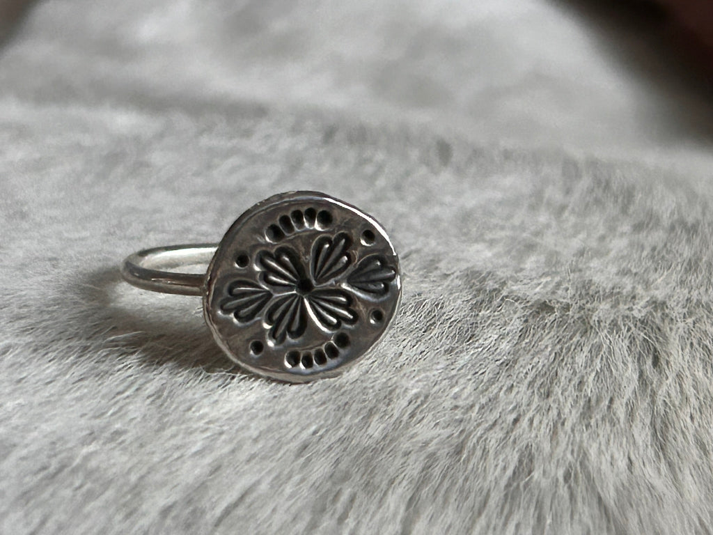 Recycled Sterling Silver Stamped Rings