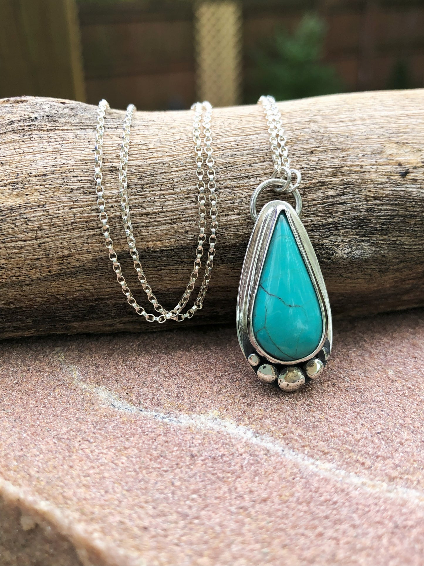 Cholla Charm Necklace (Turquoise)