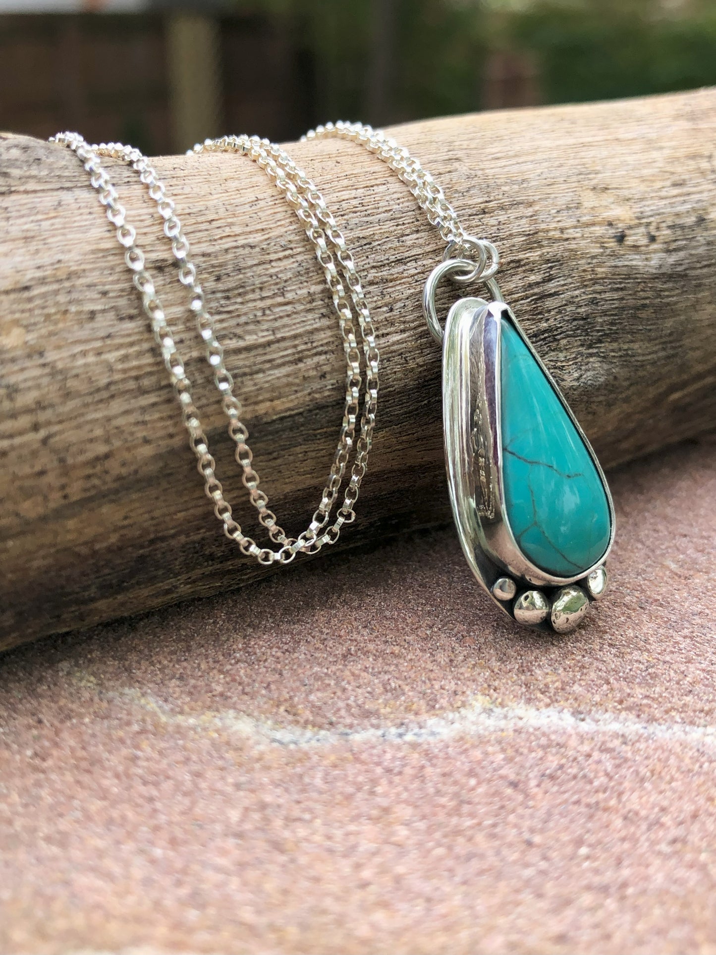 Cholla Charm Necklace (Turquoise)